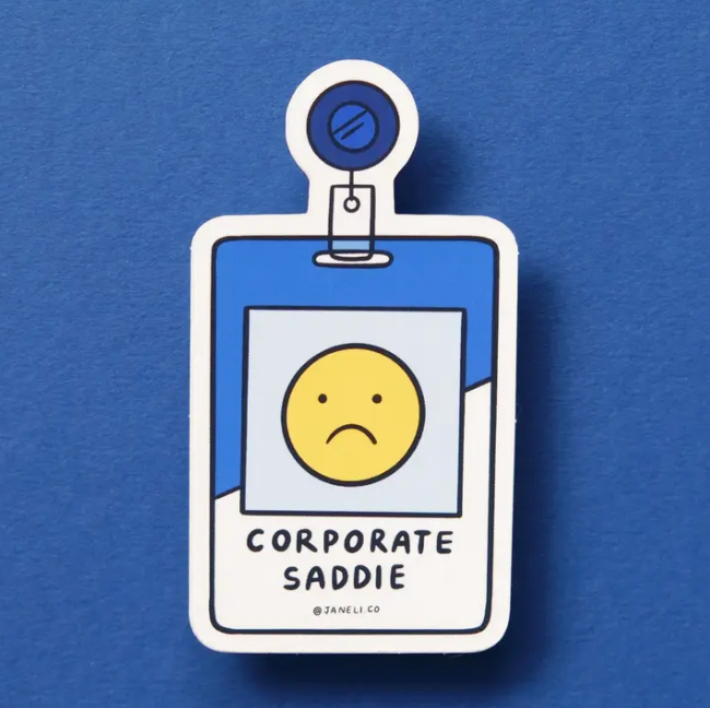 Corporate Saddie Sticker