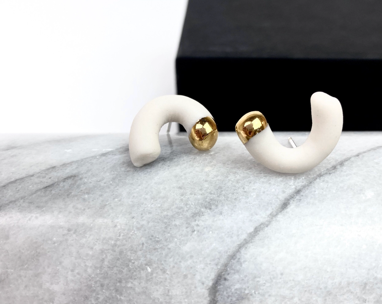Arcsin Stud Earrings