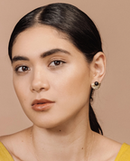 Gold Fan Stud Earrings