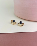 Gold Fan Stud Earrings