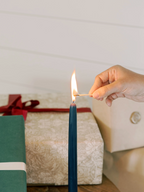 Midnight Blue Beeswax Taper Candles