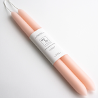 Pink Rose Beeswax Taper Candles
