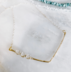 Herkimer Diamond Chevron Necklace