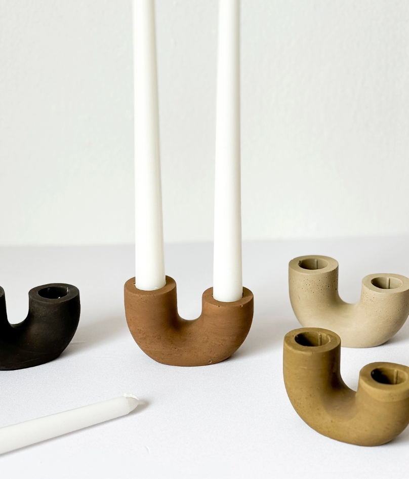 Dya Double Taper Candle Holder