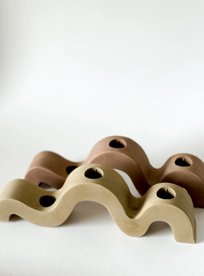 Wavy Taper Candle Holder