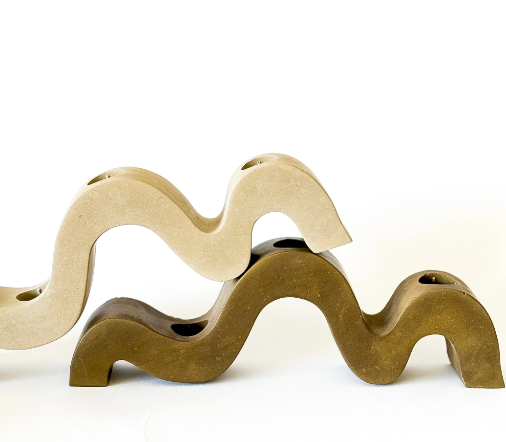 Wavy Taper Candle Holder