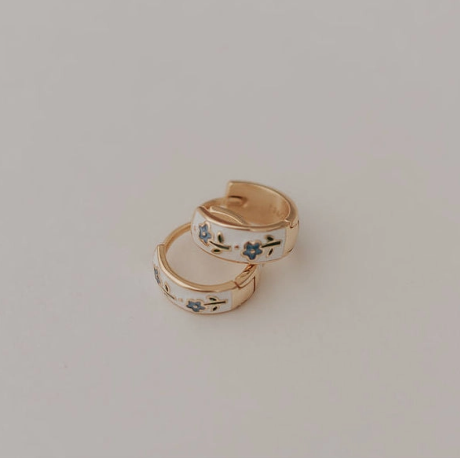 Daphne Tea Cup Hoops