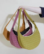 Berry Cross-Stitch Crescent Bag
