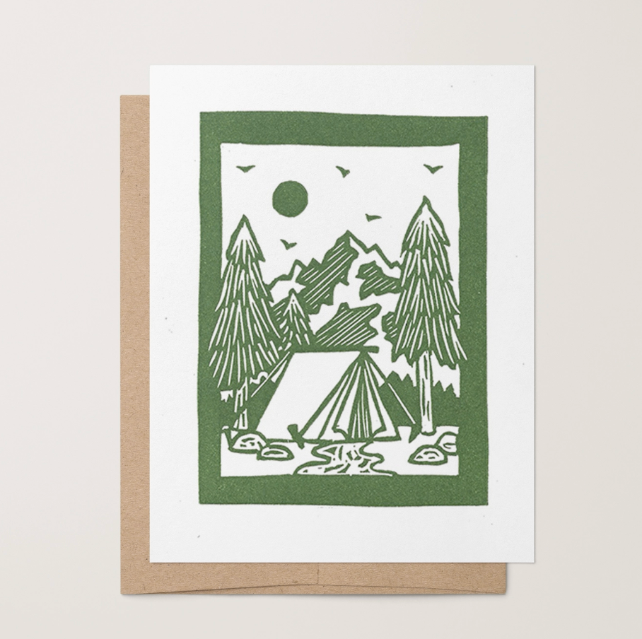 Camping Tend Greeting Card