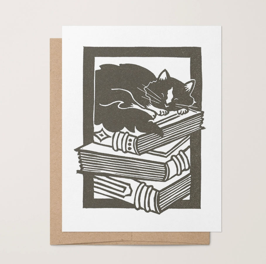 Sleepy Kitty Greeting Card
