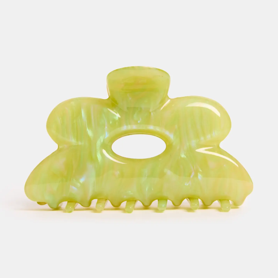 Flower Claw in Jade Swirl