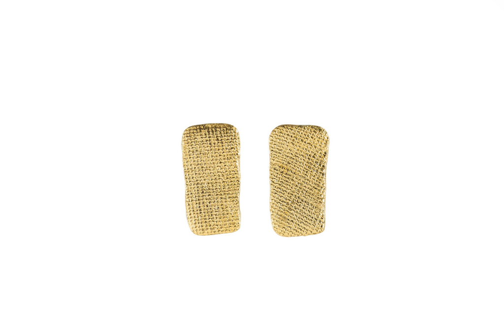 Linen Gold Bar Studs