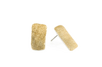 Linen Gold Bar Studs