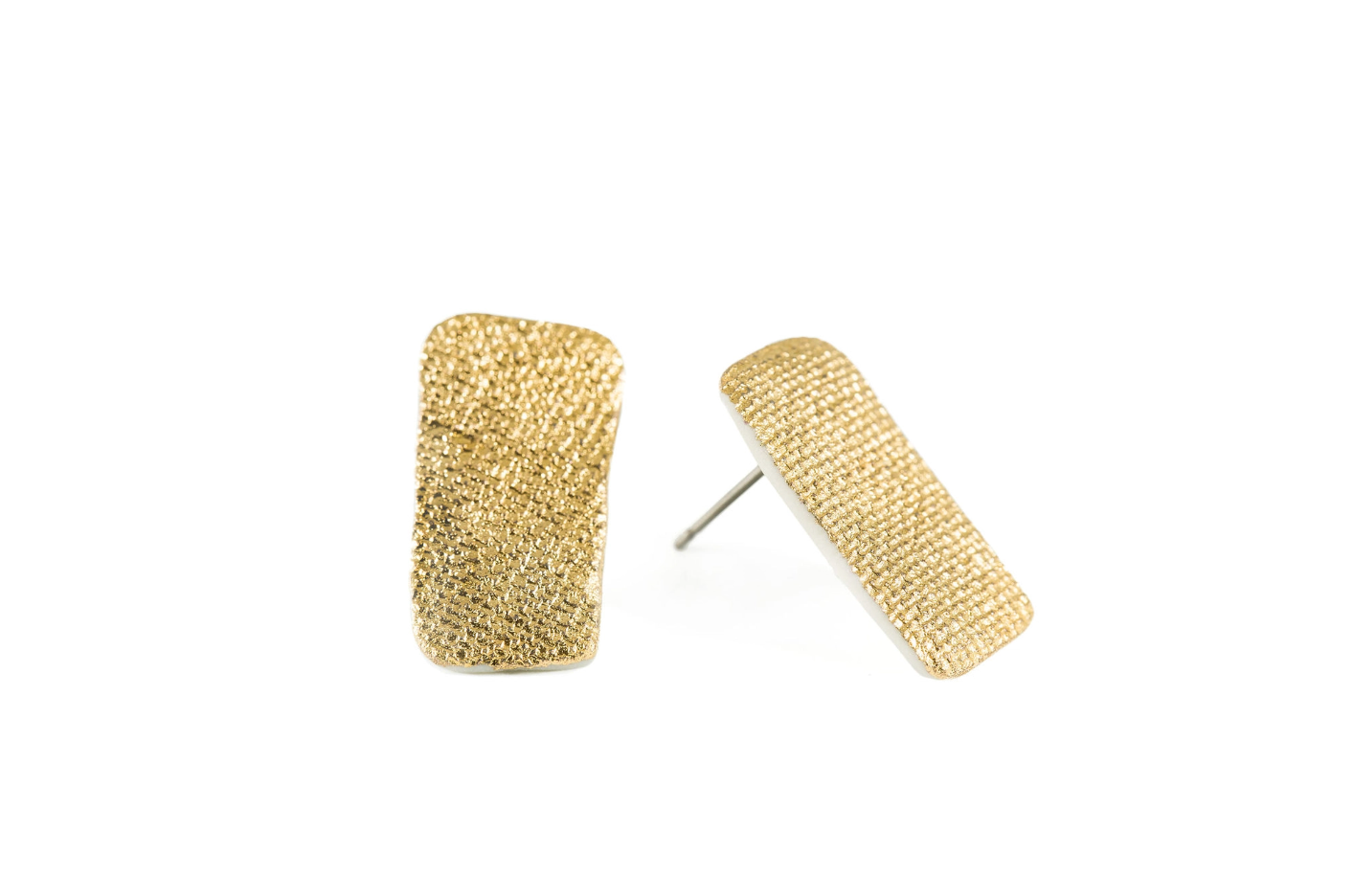 Linen Gold Bar Studs