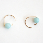 Amazonite Short Hook Stud Earrings