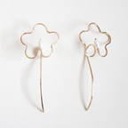 Flower Pearl Earrings, Large