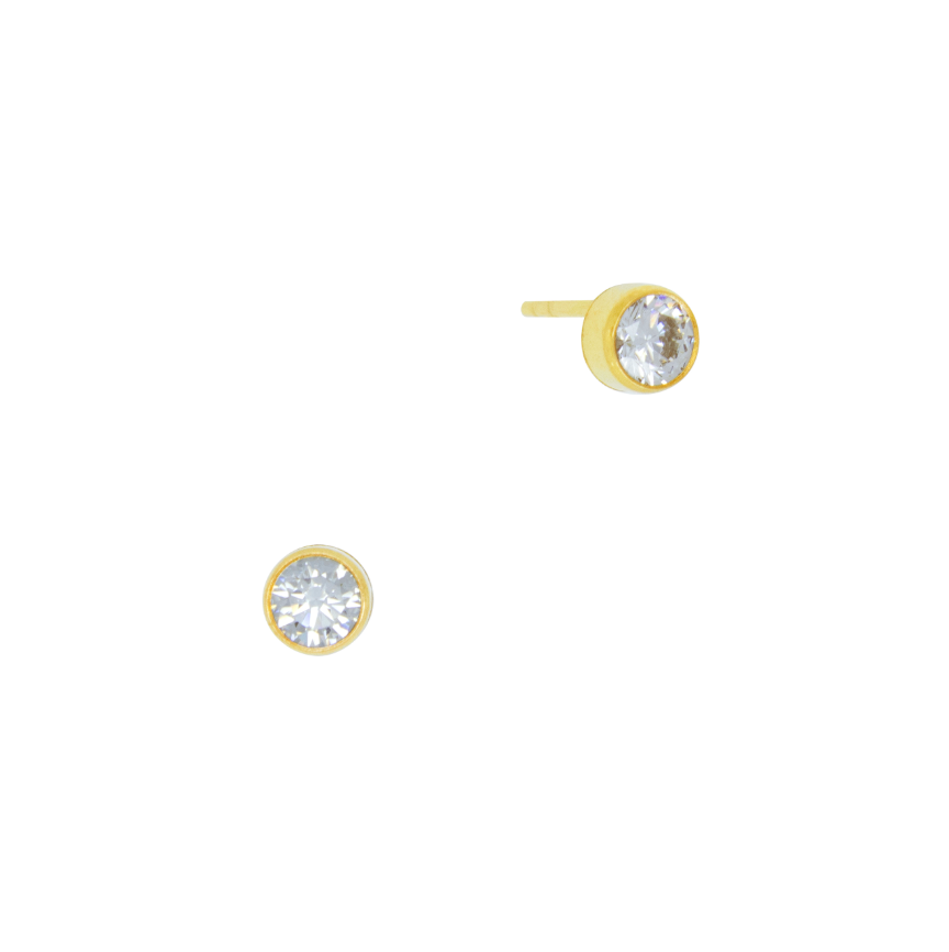 CZ Bezel Studs
