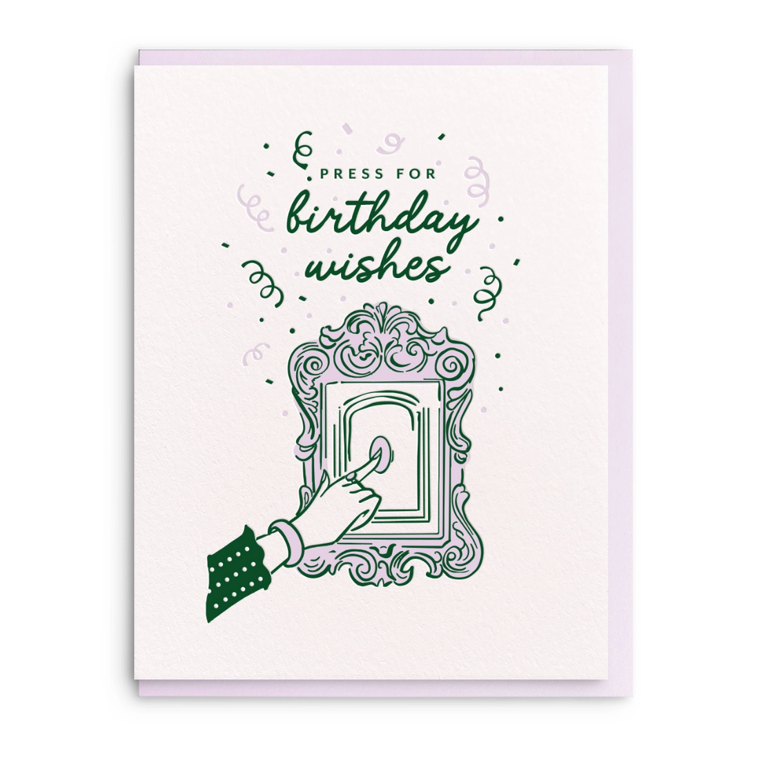 Press For Birthday Greeting Card