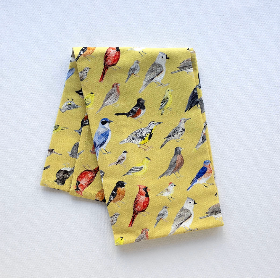 Backyard Birds Tea Towel