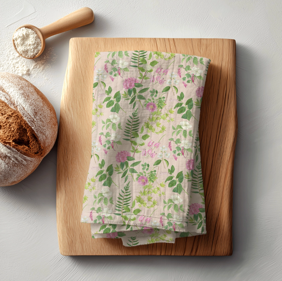 PNW Garden Tea Towel