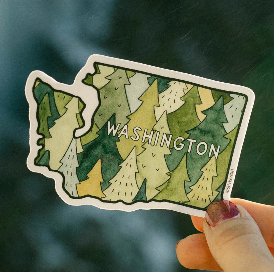 WA State Trees Vinyl Sticker