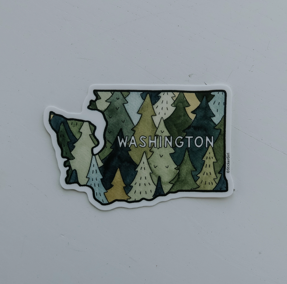 WA State Trees Vinyl Sticker