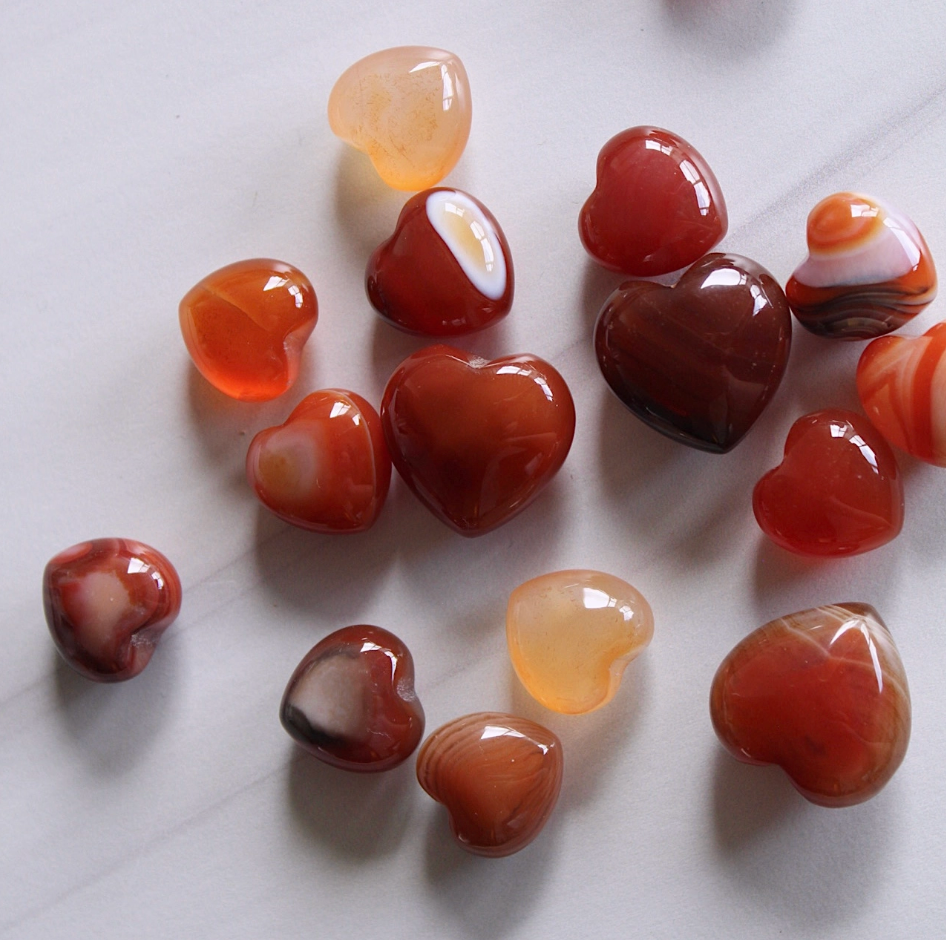 Carnelian Crystal Puff Heart, Small