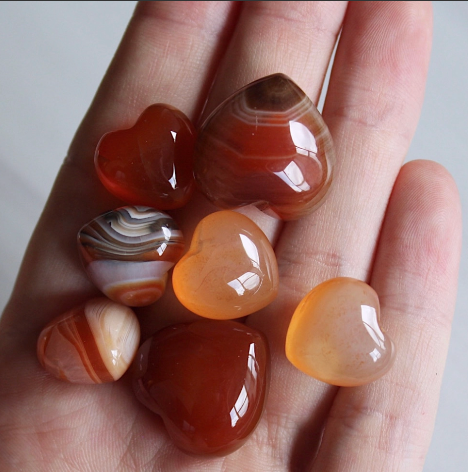 Carnelian Crystal Puff Heart, Small