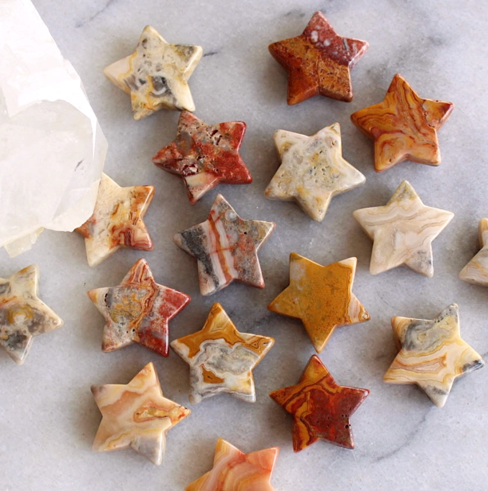 Crazy Lace Agate Crystal Star