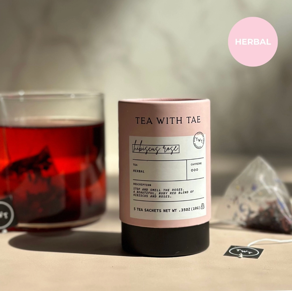 Hibiscus Rose Herbal Tea Tube Gift