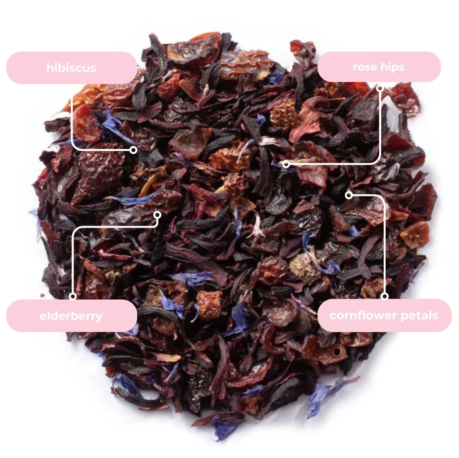 Hibiscus Rose Herbal Tea Tube Gift