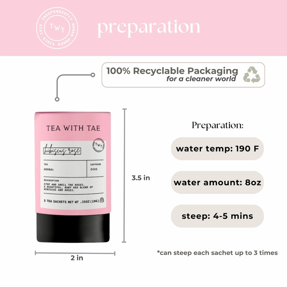 Hibiscus Rose Herbal Tea Tube Gift