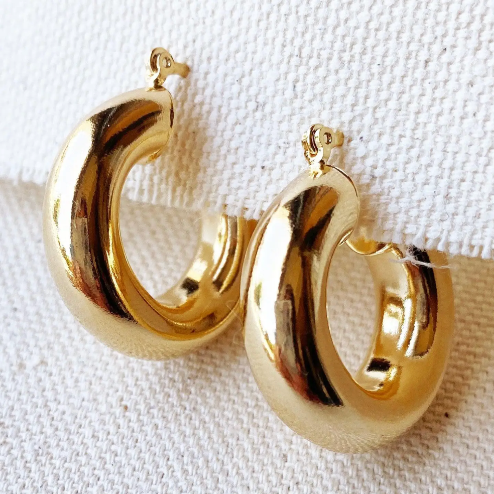 Thick Small Hoop Earrings