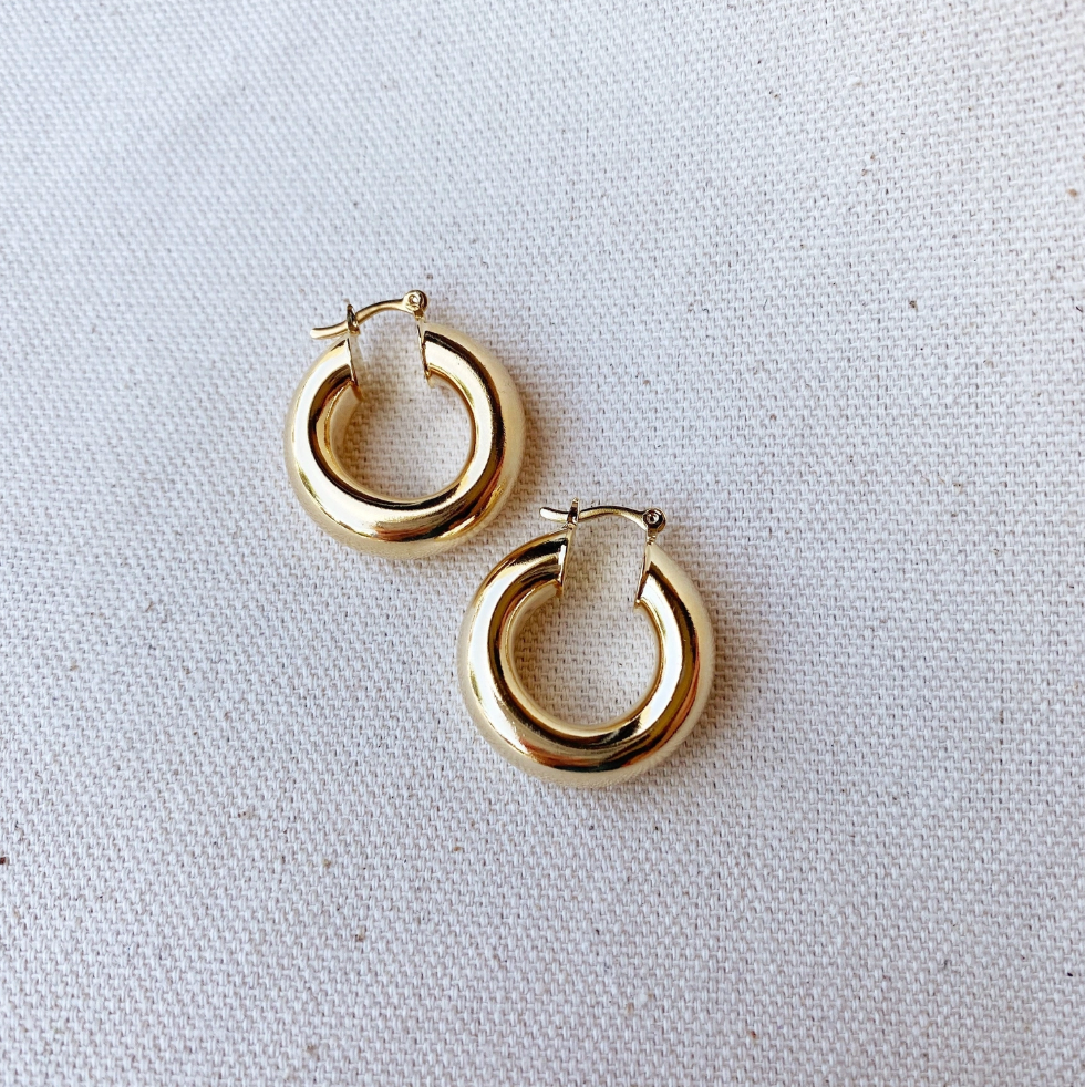 Thick Small Hoop Earrings