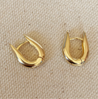 U-Shaped Hoop Earrings