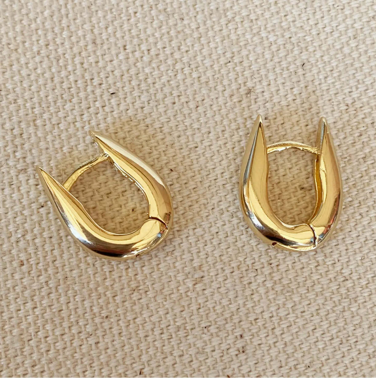 U-Shaped Hoop Earrings