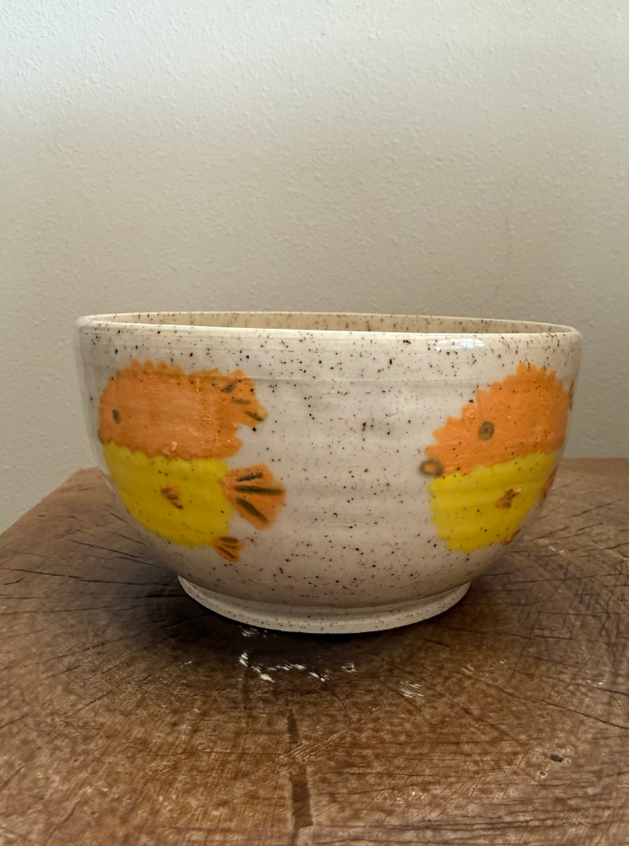 Pufferfish Painted Serving Bowl