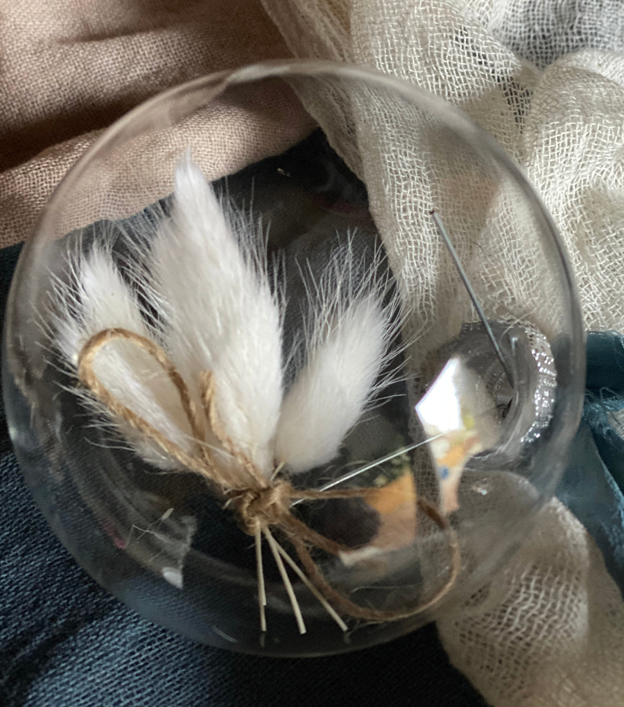 Holiday Dried Glass Ornament