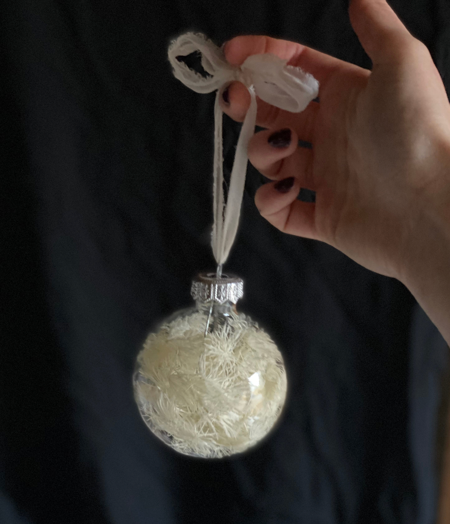 Holiday Dried Glass Ornament