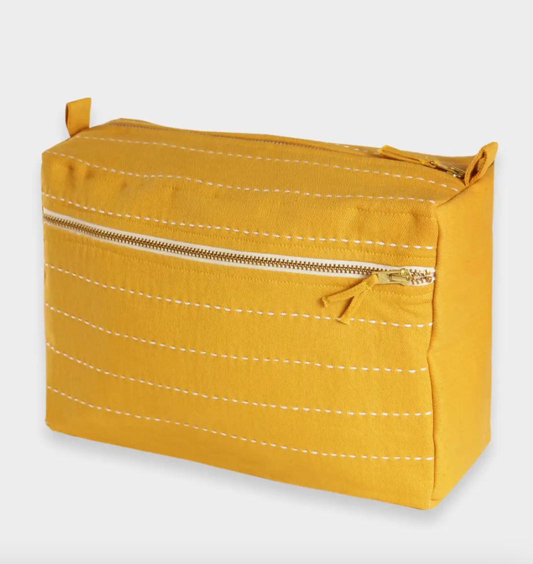 Large Pin-Stitch Toiletry Bag
