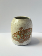 White Moth Vase
