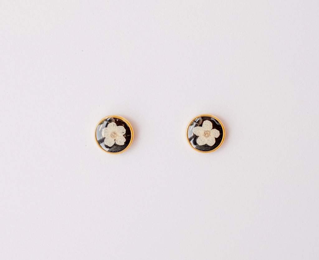 Pressed Flower Earrings, Large