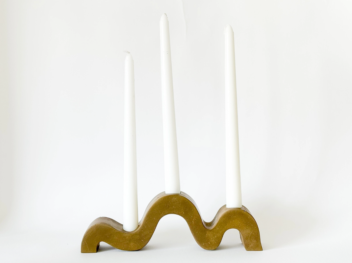 Wavy Taper Candle Holder