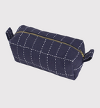 Small Grid-Stitch Toiletry Bag