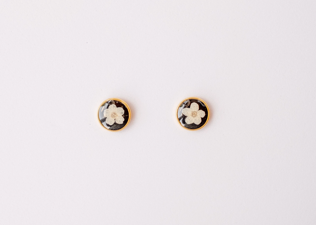 Pressed Flower Earrings, Large