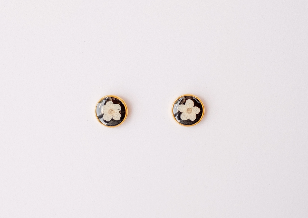 Pressed Flower Earrings, Large