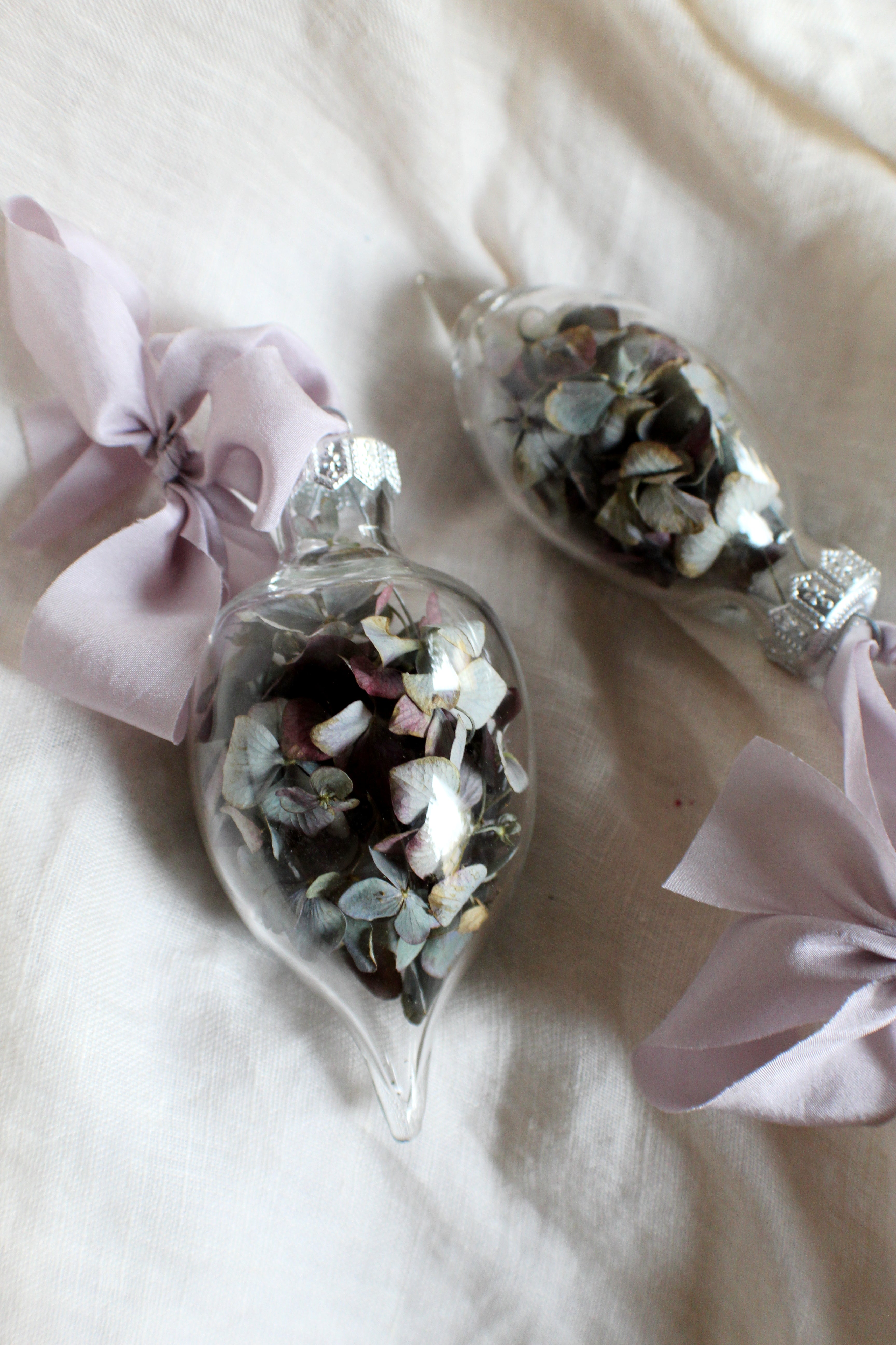 Holiday Dried Glass Ornament