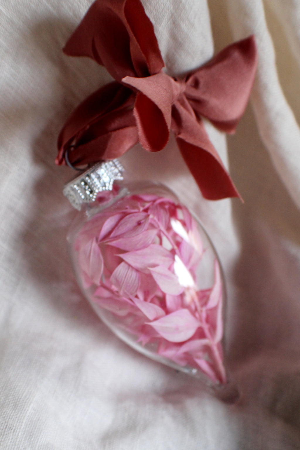 Holiday Dried Glass Ornament