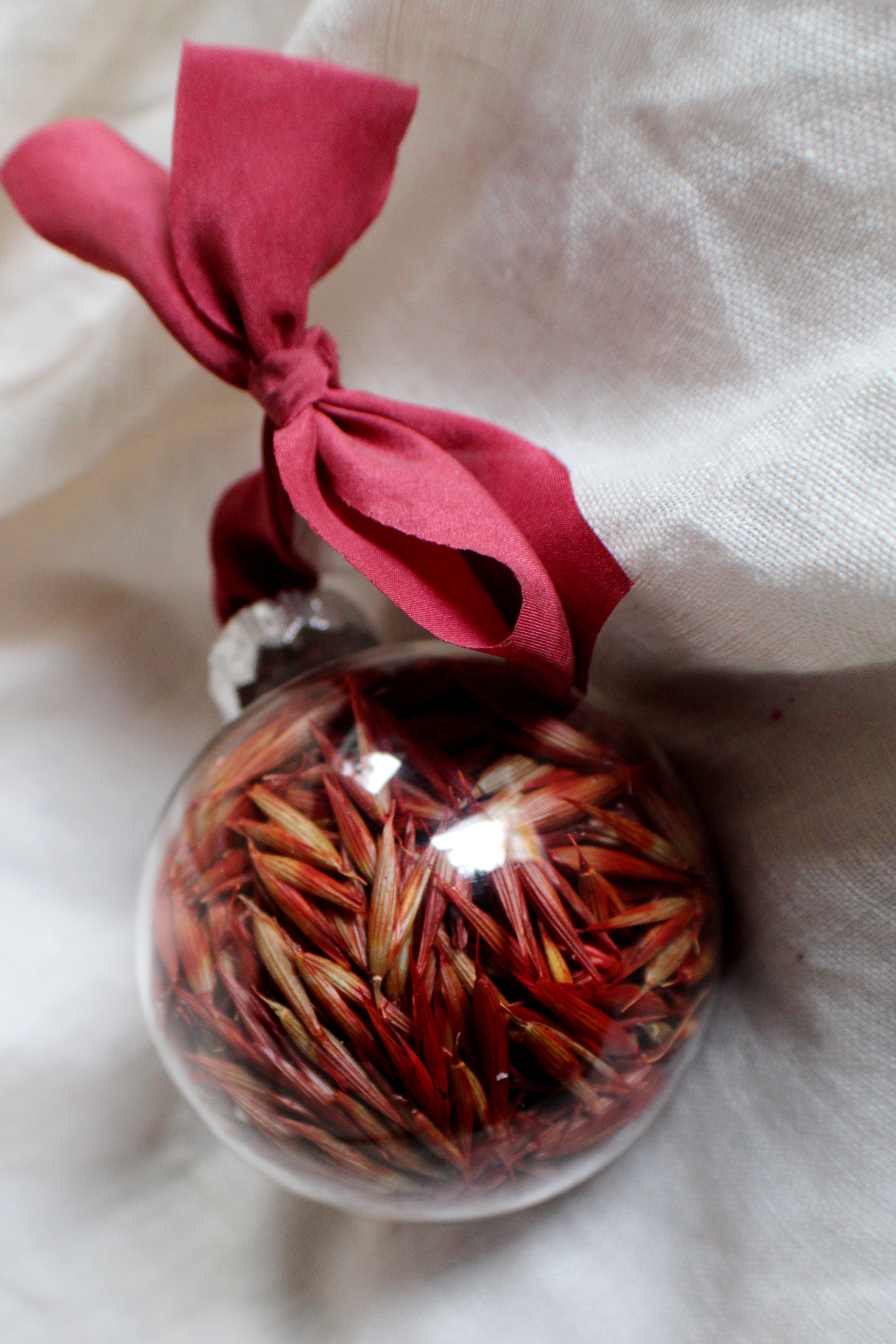 Holiday Dried Glass Ornament