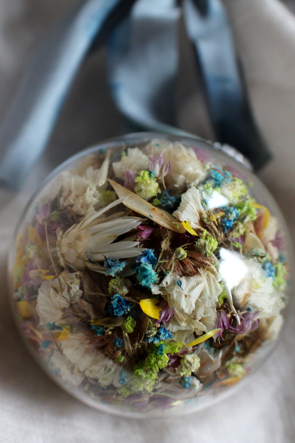 Holiday Dried Glass Ornament